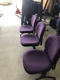 Photo détaillant le don Banc 3 sièges violet - lot de 5-Annonce n°155