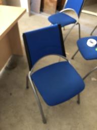 Photo détaillant le don Chaise de bureau bleu - Lot de 12-Annonce n°152