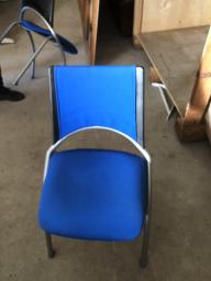 Photo détaillant le don Chaise de bureau bleu - Lot de 12-Annonce n°152