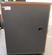 Photo détaillant le don Console avec 1 tiroir + 1 niche ouverte couleur merisier (Référence 4335)