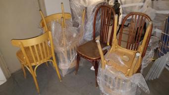 Photo détaillant le don Lot de 6 chaises en bois - Musée du Louvre