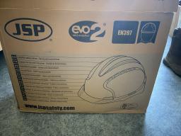 Photo détaillant le don Lot de 10 casques de sécurité blanc