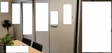 Photo détaillant le don Placard mural sans fond ni étagères