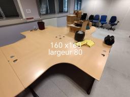 Photo détaillant le don Bureaux d'angle / marguerite - 160x160 / largeur 80