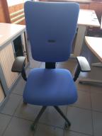 Photo détaillant le don Lot de 5 fauteuils tissu bleu